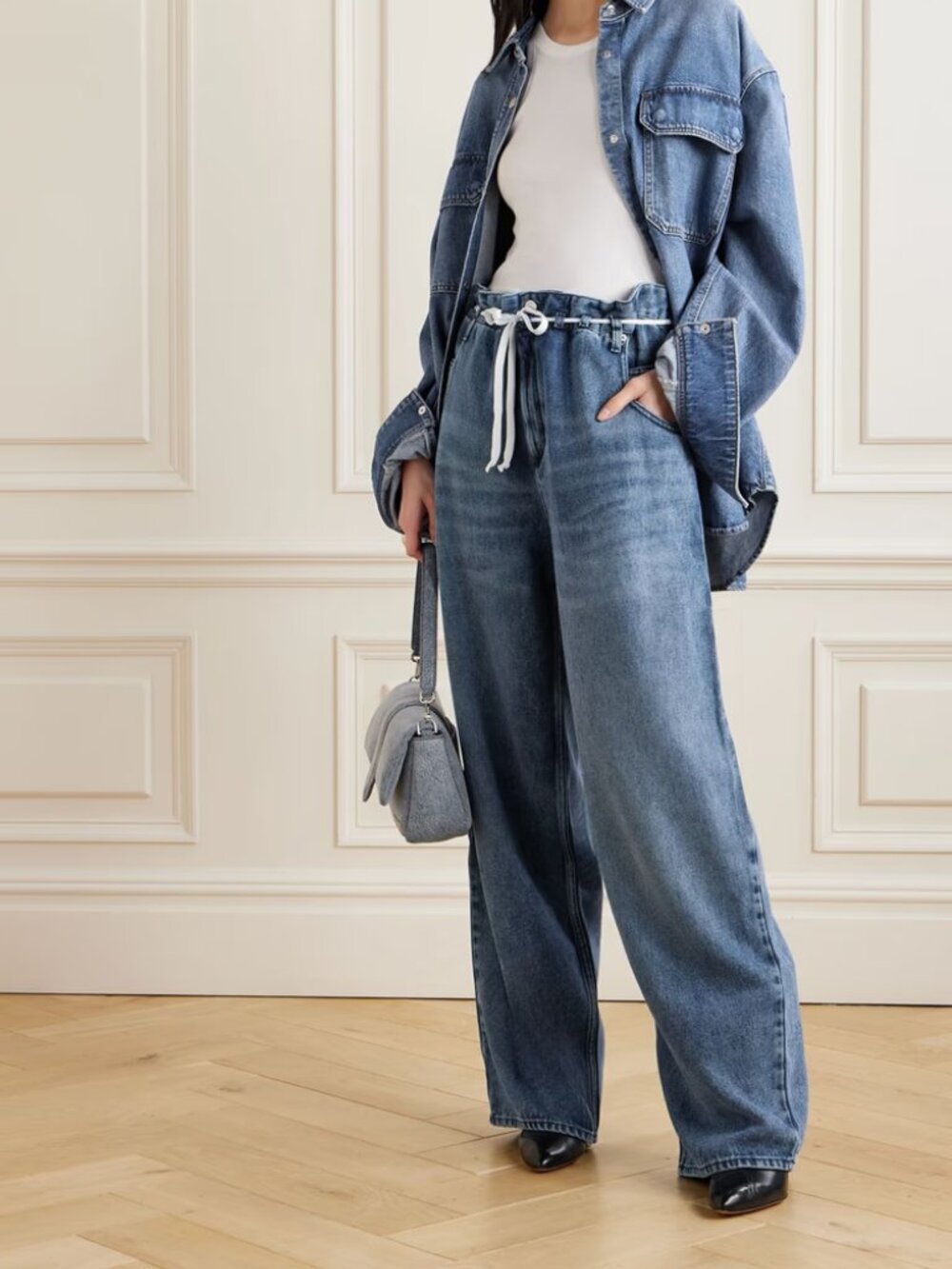 NWT Isabel Marant Women's Jordy Jeans, Light Blue Women's Size 40 - Picture 2 of 7